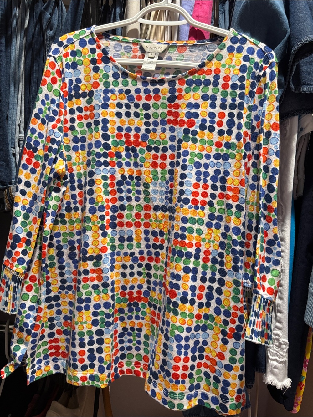 Colorful Polka Dot Long Sleeve Tunic